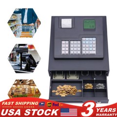 Electronic Cash Register, 39 Keys Raised Keyboard thermal cash register US STOCK