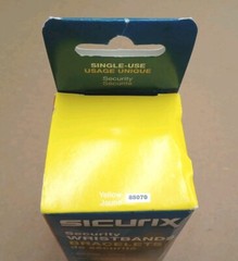 Lot of 2 Security Wristbands Sequentially Numbered 10″ x 0.75″ Yellow 100/Pack