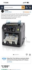 Aneken Ultra 2-Pocket Money Counter Machine Mixed Denomination