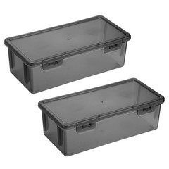 Hipiwe 2 Packs Plastic Cash Box Money Organizer Black Currency 2 Pcs,