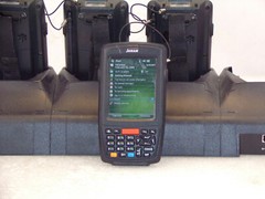 Janam XM66W-1NAFBR00 Mobile Computers 4ea. & CKT-P4-002U 4-Slot Charger Combo #2