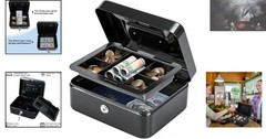 Sleek Black Cash Drawer with Key Lock – Perfect for Small Business Needs