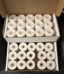 2 1/4 THERMAL RECEIPT PAPER 30 ROLLS With 27 Card Reader Cleaning Cards