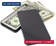 2 PCS Black Metal Cash Box – Single Row Currency Tray Money Holder with Lid – Mo
