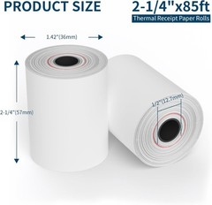 50 Rolls 2 1/4″ x 85′ Thermal Receipt Paper Case POS Cash Register Free Shipping