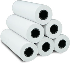 A6 Thermal Paper 6 Rolls(110mm/4.3″width/7m long,Φ1.18″) for portable printer,Qu