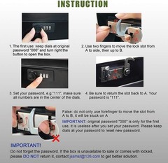 Extra-Large Cash Box with Combination Lock & Security Cable – Durable & Stylish