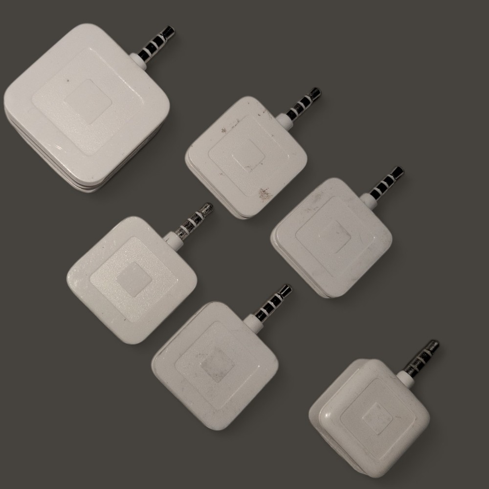 Square Reader- Lot Of 6 Magstripe Reader with 3.5mm Headphone Connector – White