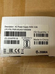 Zebra PWR-WUA5V15W0WW Indoor 15W Black Power Adapter/Inverter
