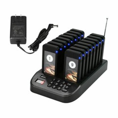 Restaurant Pager Calling Button Keypad+16 Receiver Wireless Paging Queue System