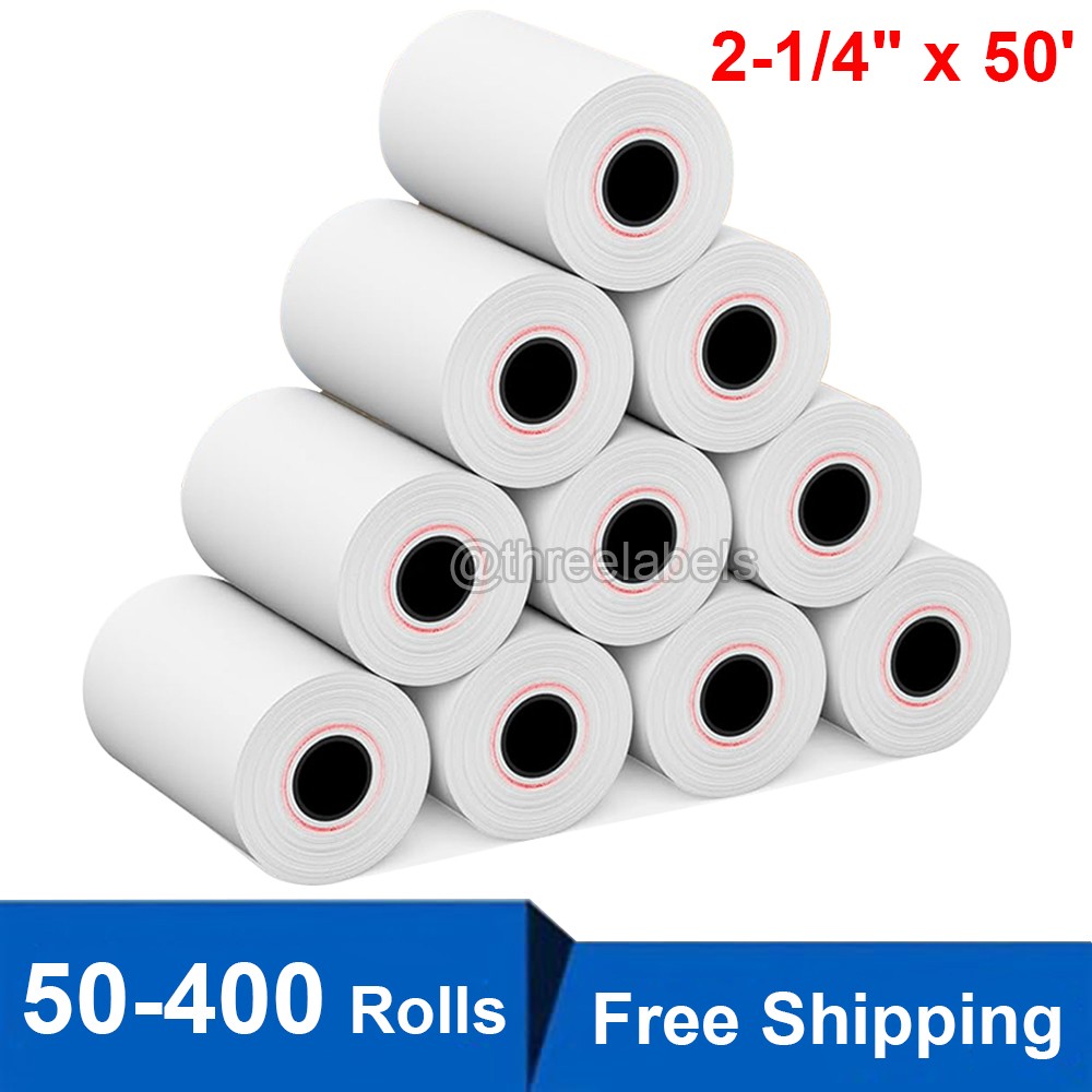 50-400 Rolls Case 2 1/4″ x 50′ Cash Register POS Receipt Thermal Paper BPA Free