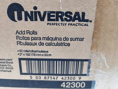 Universal Office Products 42300 1-ply Cash Register/Point of Sale Roll BOX OF 50
