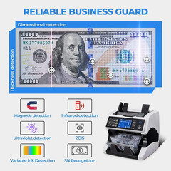 AL-920 Mixed Denomination 2 CIS Authenticating Coin Counting Machine UV/IR/MG/MT