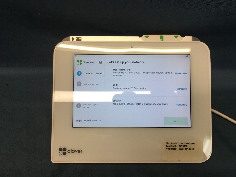 **READ** Clover Mini (Wi-Fi) C302U POS System/Credit Card Terminal