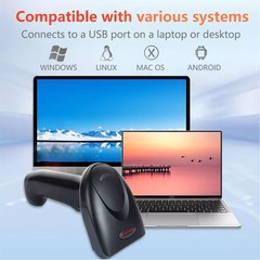 Honeywell Hyperion 1300G Handheld USB Barcode POS Scanner Reader Kit 1300G-2USB
