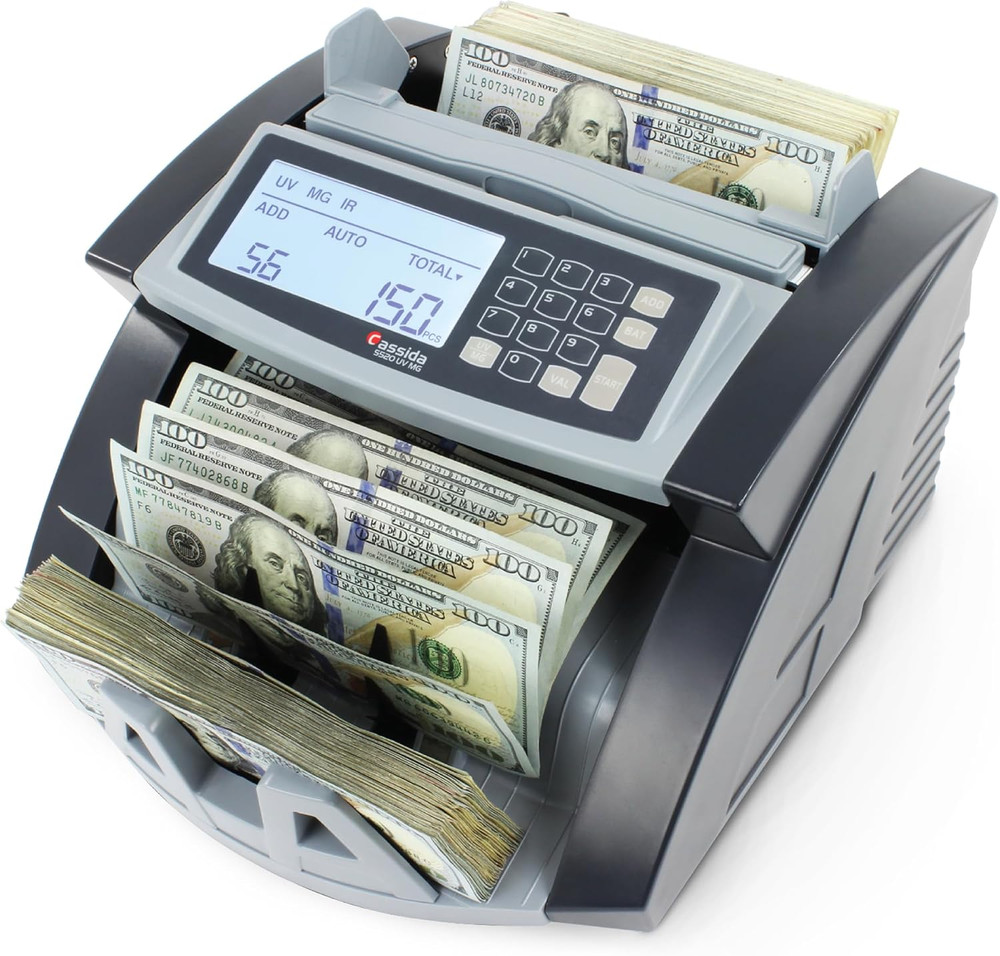 5520 UV/MG – USA Money Counter with Valucount, UV/MG/IR Counterfeit Detection, A