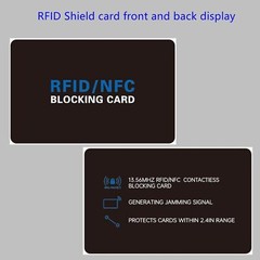 5Pack RFID Blocking Card,Contactless NFC Debit Credit Card Passport Protector bl
