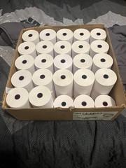 A lot of 47 Rolls of Cash Register / Calculator Receipt Paper 2-3/4×194