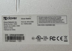 Two Clover Station POS System Model C500 HFS-C500 Unit Only, No Cords Lot Of 2