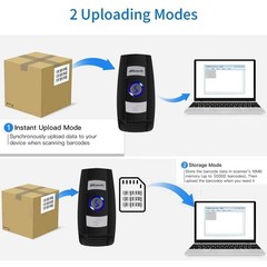 Bluetooth Barcode Scanner Portable Mini 1D Handheld 3-in-1 Reader Windows PC