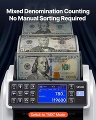 Money Counter Machine Mixed Denomination CIS UV MG IR DD DBL HLF Detection