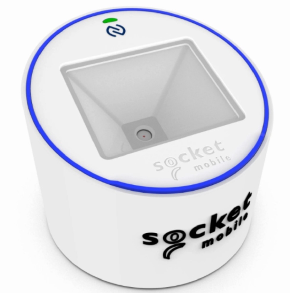 Socket Mobile S370 Universal NFC & QR Code Mobile Wallet Reader, White