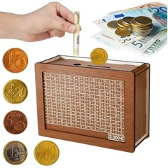 Money Saving Challenge Box Cash Vault Wooden Savings Box Cash Saver $10000
