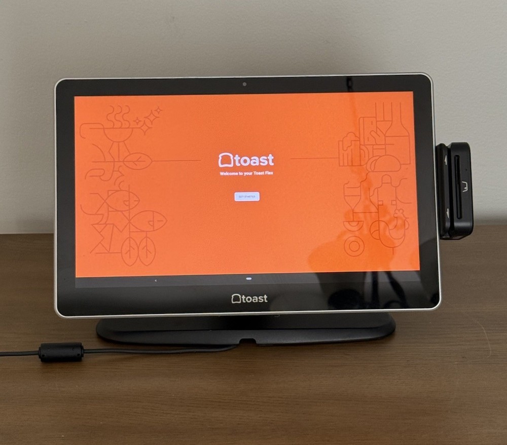 Toast Flex 14 POS Terminal TT200 MSR Reader Stand w/Power Supply – Factory Reset