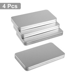 4Pcs Metal Cash Box Money Holder, Cash Organizer, Single Row Currency Tray wi…