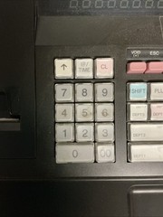 Sharp XE-A107 Black Electronic Cash Register PGM Key & Power Cord