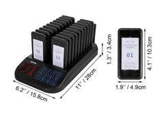 VEVOR F103 Rechargable Restaurant Pager System 20 Pager Wireless Touch Keyboard