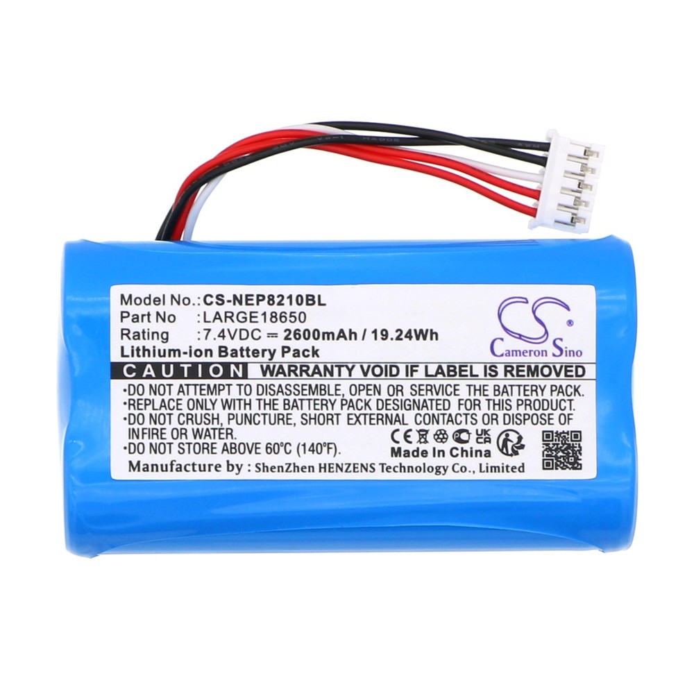 BATTERIE 2600mAh Type Large18650 For Newpos New 8210, Dejavoo Q2 QD2 QD4(5 Pin)
