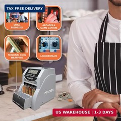 Nadex S180 Digital Coin Sorter and Counter – Displays Total and Denomination Val