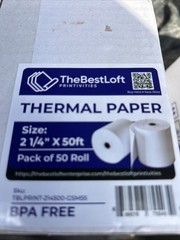 2 1/4 x 50 Thermal Paper 50 Rolls Credit Card & Cash Register POS Receipt Paper