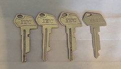 TEC Cash Register Keys Set of 4 – S, SET, REG, 1 5L11 series