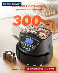 VEVOR Upgraded Coin Counter & Sorter, Coin Sorter and Wrapper Machine with Intui
