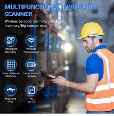1D 2D Portable Inventory Scanner,JRHC Collector Counter 2.4G Wireless Barcode…