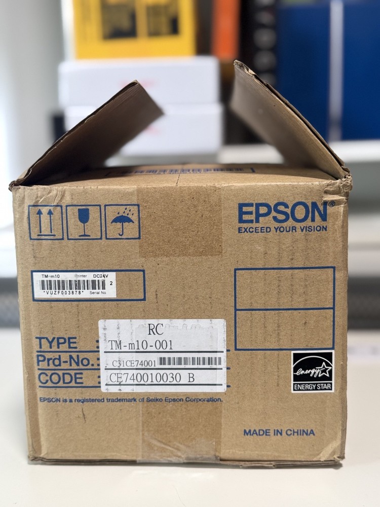 EPSON TM-M10 Compact 2″ Thermal Receipt Printer, USB+Bluetooth,Black,PS Included