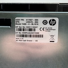 HP T400-4-BL1616 POS Cash Drawer 16×16 Black 417807-005 w/ Keys
