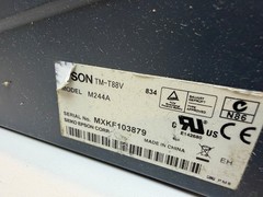 Lot of 2 Epson Thermal Receipt Printers M244A TM-T88V – FOR PARTS – NO ADAPTERS