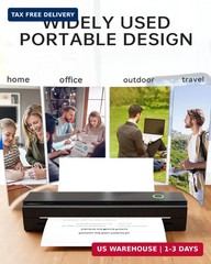 Impresora Termica Portatil Inalámbrica Con Bluetooth 8.5X11 A4 Para Casa Celular