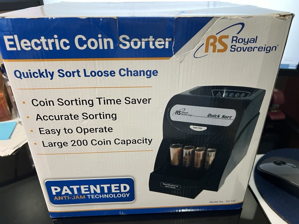 Royal Sovereign QS-1AC Electric 1 Row Coin Sorter
