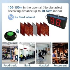 Button Ticket Turno Wireless Guest Waiting System Queue Management Machine