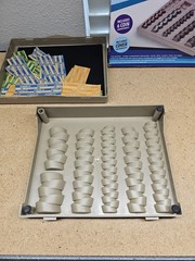 Nadex Coin Counter Handling Tray With Lid 6 Compartment Coin Sorter Teller (B7)