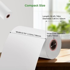 Versatile 50 Pack of 2 1/4″ x 50′ Thermal Paper Rolls – Compatible with All POS