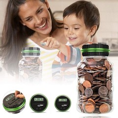Digital Counting Money Jar, Digital Coin Counter with LCD Display Large Capac…