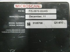 Microscan QX-870 FIS-0870-0004G Bar Code Scanner