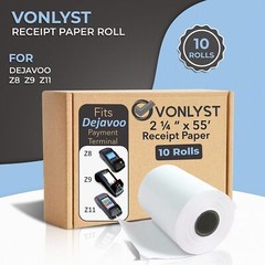 Vonlyst Credit Card Machine Paper Roll Dejavoo Z8 Z9 Z11 10 rolls