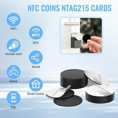 NTAG215 NFC Chip Stickers – 50 Pieces, Adhesive Back