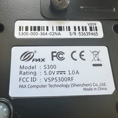 PAX S300 PIN Pad Credit Card Terminal Account Status Unknown Tested